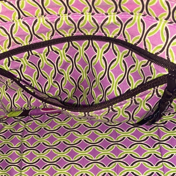 Authentic Vera Bradley Handbag And Matching Wallet in Purple Punch - Picture 10 of 17
